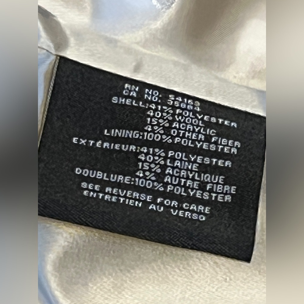 Cole Haan Cream Hooded Belted Wool Blend Coat - Picture 7 of 7